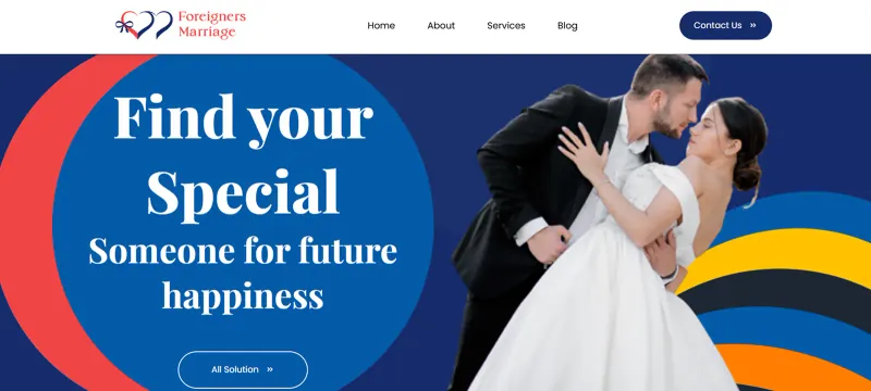 Foreigners Marriage website preview