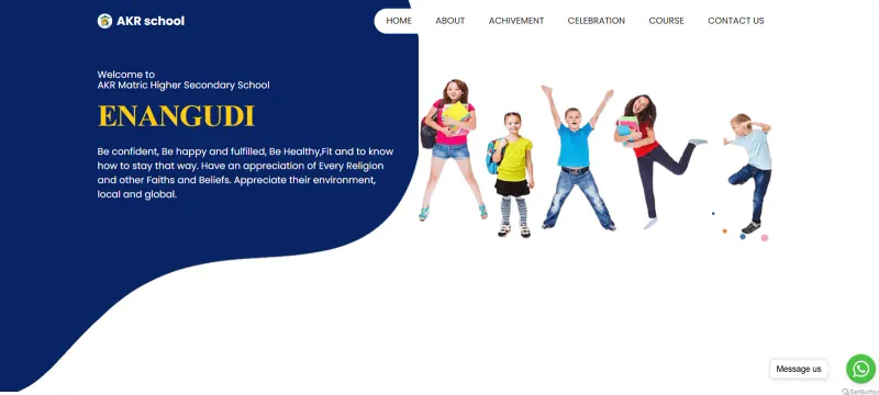 AKR School website preview