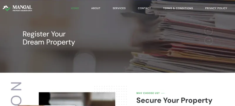 Property Registration website preview