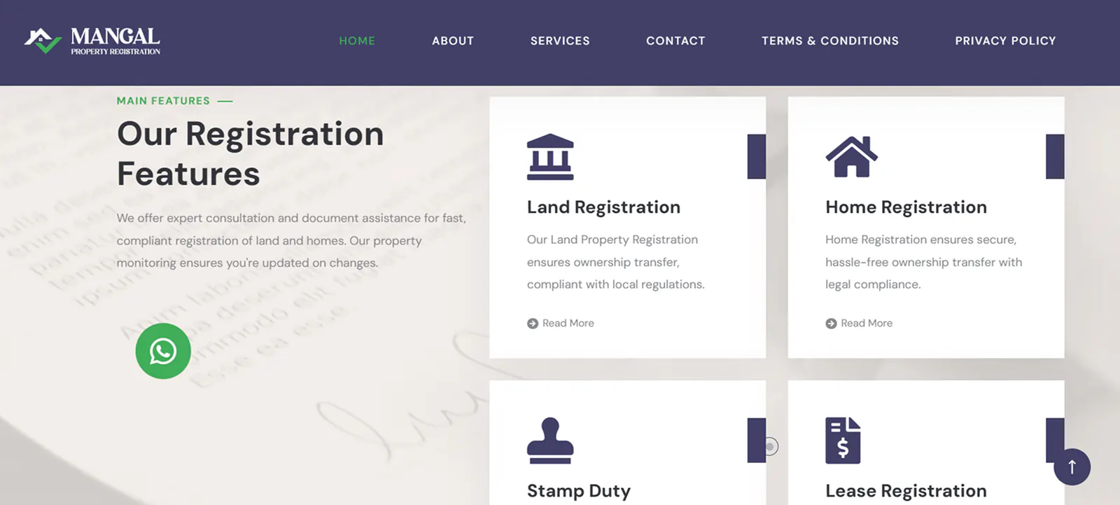 Property Registration — inner page